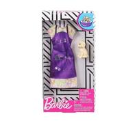 Coffret pour Barbie - Habit Poupee Mannequin - Robe Chiens avec Petit Chien Beige - Set vêtement + 1 Carte - Tenue - Accessoire