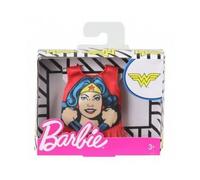 Coffret pour Barbie - Habit pour Poupee Mannequin - Debardeur Rouge Wonder Woman - Vetement - Set Tenue Top DC avec 1 Carte