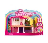 Coffret pour Barbie : la Maison de poupée avec Piscine + 1 Figurine + Accessoire - Set Mini pour barbieland avec Carte Tigre