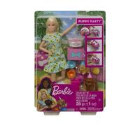 Coffret pour Barbie poupée Mannequin Fete des Chiens avec 2 Chiens + Accessoires - Set poupée Anniversaire et Carte Tigre