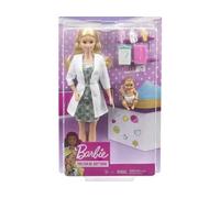Coffret pour Barbie Poupee Mannequin médecin + bébé + Accessoires - Set poupée Mannequin métier Docteur avec 1 Carte
