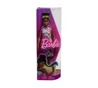 Coffret pour Barbie poupée Mannequin Noire et Robe avec Losanges - Set Jouet Fille + 1 Carte Tigre