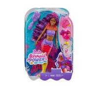 Coffret pour Barbie Poupee Mannequin Sirene Power Cheveux Violet + Oiseau + 3 Accessoires - Set poupée + 1 Carte Animal