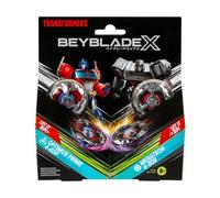 Coffret pour Beyblade 2 toupies + 2 lanceurs : pour Transformers Optimus Prime 4-60p et Megatron 4-80b Type Endurance + 1 Carte