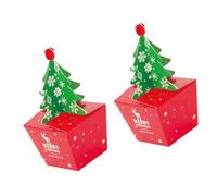 Coffret pour célébrations de vacances à plusieurs occasions Matériaux en papier recyclé Structure robuste pour les anniversaires de Noël Emballage du Père Noël Conceptions d ' arbre de