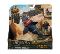 Coffret pour Dragons Gronk avec Battement des Ailes + dresseur varek - Viking - Set Figurine et Une Carte - Personnage