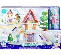 Coffret pour enchantimals Chalet des neiges avec Poupee Bevy et Jump Le Lapin et Accessoire - Figurine 15 cm + Carte Animal - Mini-Poupee