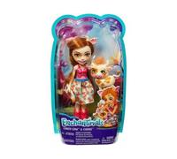 Coffret pour enchantimals poupée cailley Cow + la Vache curdle - Animal Ferme + Figurine 15cm - Jouet Fille - Set Mini-Poupee et Une Carte Tigre