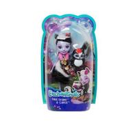 Coffret pour enchantimals poupée Caper + Sage Skunk la moufette - Set Figurine 15cm avec Animal + Carte Tigre - Mini poupée