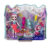 Coffret pour enchantimals poupée sedda et 4 hippocampes - Figurine 15cm avec Animal - Set Mini-Poupee et Carte