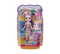 Coffret pour enchantimals Poupee ulia Licorne et Pacifica - Figurine 15 cm avec Animal - Mini-Poupee + Carte Animal