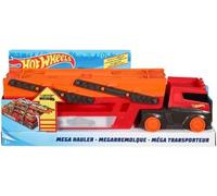 Coffret pour Hot Wheels : Mega Camion : 45 cm avec 6 Panneaux de stationnement - Set véhicules Transporteur avec Carte Tigre