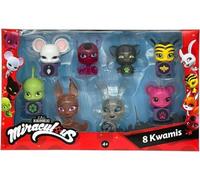 Coffret pour Miraculous 8 kwamis : wayzz duusu trixx Fluff tikki plagg Pollen nooroo - Set Jouet Fille + Carte Tigre