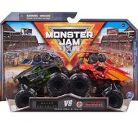 Coffret pour Monster Jam Alien Invasion et pour Bakugan dragonoid - Voiture Noir - Set 2 véhicules Miniatures métal avec Carte Tigre
