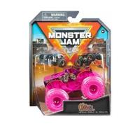 Coffret pour Monster Jam catevera - Voiture Rose 1:64 - Set véhicule Miniature métal avec Carte Tigre - nouveauté - Collector