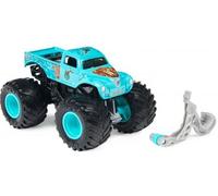 Coffret pour Monster Jam Whiplash - Voiture Bleu - Set véhicule Miniature métal + 1 Carte Tigre - Collector