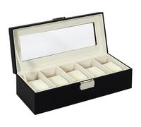 Coffret pour Montres 5 Emplacements Revêtement Structuré Chic Noir - AROLD