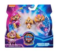 Coffret pour Pat Patrouille : 3 chiennes Stella - Version bébé - The Movie - Mighty pup - Set Figurine Animaux + Carte Tigre - Nouveaute
