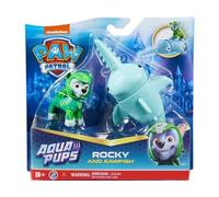 Coffret pour Pat Patrouille Aqua : Chien Rocky et Son Poisson-scie + 1 Carte Offert - Set Figurine - Chien - mer