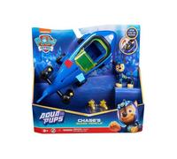 Coffret pour Pat Patrouille - Sous-Marin Requin Avec Chien Chase 23 cm - Set Collection Mer + 1 Carte tigre - Véhicule - Figurine