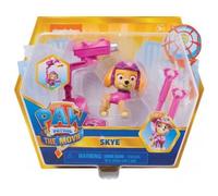 Coffret pour Pat Patrouille The Movie : Chienne Stella avec Son et Sac a Dos Transformable - Set Figurine Animal + Carte