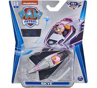 Coffret pour Pat Patrouille véhicule en métal Jet : Stella et Son Avion Gris 7 cm - Set Avion Miniature + 1 Carte - Chien - Collector