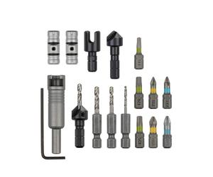 Coffret pour percer-fraiser & visser tout-en-un WOLFCRAFT 3086000 16 pièces