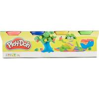Coffret pour Play doh - Lot de 4 Pots de Pate a Modeler 224 g - Couleurs Jaune, Rouge, Vert, Bleu - Set Loisirs créatif Enfant + Carte Tigre