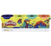 Coffret pour Play doh - Lot de 4 Pots de Pate a Modeler 448 g - Couleurs Bleu, Orange, Vert Pomme, Vert Fonce et Une Carte - nouveauté