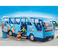 Coffret pour playmobil - Bus Bleu - 9117 - Fun Park autocar avec 3 Figurines - Set Jeu de Construction + Carte Animale - Nouveaute