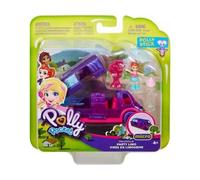 Coffret pour Polly Pocket la Limousine + 1 Figurine + Accessoires - Set Jouet Fille Voiture et Carte Offerte - Mini Poupee