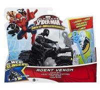 Coffret pour Spiderman - Agent Venom + Quad d'attaque - Set Figurine pour Spider-Man + véhicule + 1 Carte - Jouets garçon