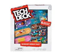 Coffret pour Tech Deck Primitive Hopps : 6 Mini Skates + Accessoires - Mini Skate a Doigt 96 mm - Pack skateshop Finger avec Carte