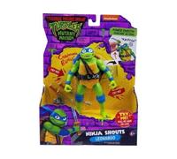 Coffret pour Tortues Ninja Deluxe : Leonardo + Accessoires - Figurine 15 cm - Turtle - Set Personnage TMNT - 1 Carte