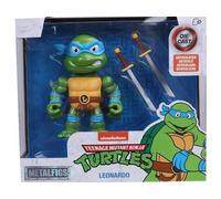 Coffret pour Tortues Ninja : Leonardo + Accessoires - Figurine métal 10 cm - Turtle - Set Personnage TMNT - Carte Animal - nouveauté