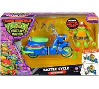 Coffret pour Tortues Ninja Moto de Luxe + Figurine Raphael 12 cm + 3 Accessoires - Set véhicule Miniature TMNT Turtles + Carte