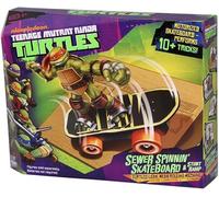 Coffret pour Tortues Ninja Skateboard motoriséde Luxe - Set véhicule Miniature TMNT Turtles + 1 Carte Tigre