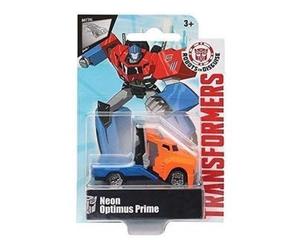 Coffret pour Transformers Camion Neon Optimus Prime - véhicule Miniature en Metal - Serie 1 - Set Voiture avec Carte Tigre