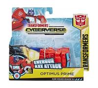 Coffret pour Transformers cyberverse : Camion Optimus Prime 10 cm - Set Robot Transformable energon axe Attack avec 1 Carte Animal