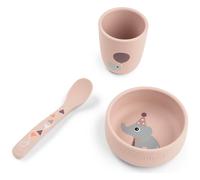 Coffret premier repas ventouse Celebration Rose