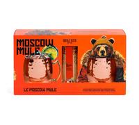 Coffret préparation Moscow Mule et 2 tasses en acier inoxydable