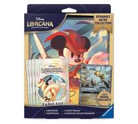 Coffret présentoir Carte à collectionner Ravensburger Disney Lorcana Coffret B 1 carte promo brillante Fenêtre transparente Doré/Bleu pastel