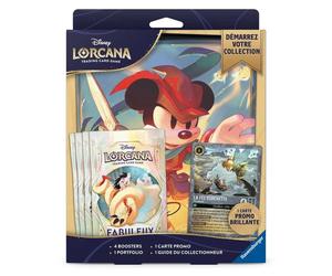 Coffret présentoir Carte à collectionner Ravensburger Disney Lorcana Coffret B 1 carte promo brillante Fenêtre transparente Doré/Bleu pastel
