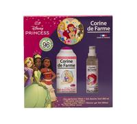 Corine de Farme - Coffret Princesses : Eau Parfumée 150ml Coco + Gel Douche 2en1 300ml Fraise + Serviette Microfibre Enfant 3+ Ans, Ingrédients Naturels, Peaux Sensibles