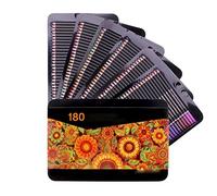 Coffret professionnel de 120/180/520 crayons de couleur à mine tendre à base de cire pour dessin, croquis, ombrage et coloriage (Couleur : A Taille : 120 couleurs) (A 180 couleurs) (A 520 couleu