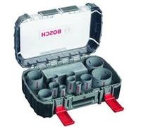Coffret Progressor 14 pièces BOSCH 11 scies-trépans, 1 adaptateur Q-Lock, 3 adaptateurs de transition, 2 forets de centrage HSS - 2608580888 Neutre G