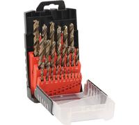Coffret PVC de 25 forets métaux HSS 5% cobalt taillés meulés de 1 à 13mm DRAKKAR TOOLS - 22225