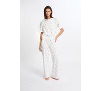 Coffret pyjama 2 pièces à motifs en coton - Maloux - L - Ecru - Femme - Etam