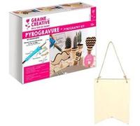 Pyrograveur Graine Creative Coffret pyrogravure + suspension fanion en bois 2 pointes - Graine Créative