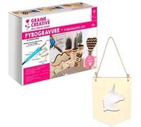 Pyrograveur Graine Creative Coffret pyrogravure + suspension fanion en bois Licorne - Graine Créative